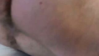 Some hardcore anal bareback with two gay hairy bears