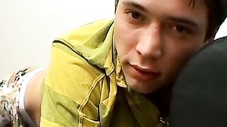Solo twink amateur Kyle Valasek jizzes in his underwear