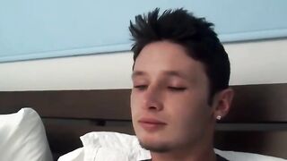 Damon Archer fingers his hungry ass while he stroke his bone