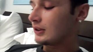 Damon Archer fingers his hungry ass while he stroke his bone