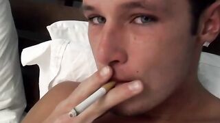 Damon Archer fingers his hungry ass while he stroke his bone