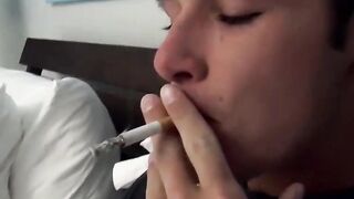 Damon Archer fingers his hungry ass while he stroke his bone