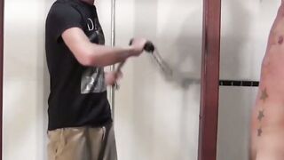 Slender twink tied up for hardcore BDSM and erotic torment