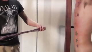 Slender twink tied up for hardcore BDSM and erotic torment