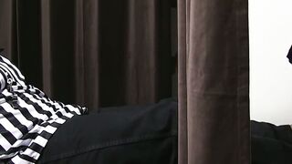 Muscular masked hunk foot worshiped and toe sucked