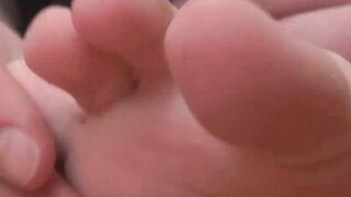 Barefoot stallion Cal gets horny and jerks off his big cock