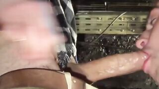 John Despe and Tim Cosla steaming off the heat in the dungeon