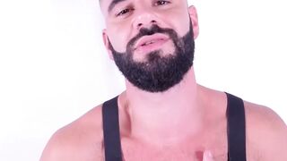 Hairy spanish Excelsior found pleasure as he stroked his gigantic dick