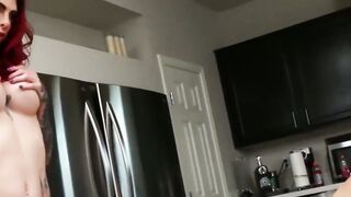 Stunning Chelsea Marie swallows cock after TS seduction