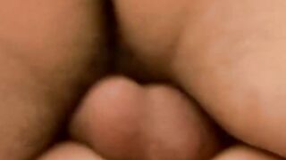 Anal sex combined with hot hairy anus rimjobs in threeway