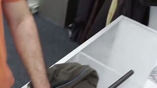 Pawnee rides cock to avoid walking out of the shop broke