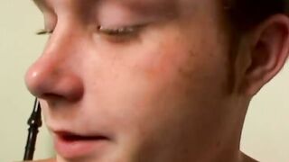 Billy smokes and strokes up until he finally busts a nut