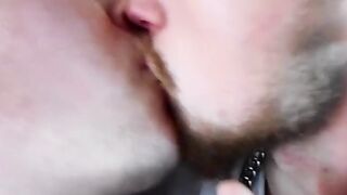 Leo Blueâs enormous tongue darts and dives deep into JC Dickersons mouth