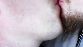 Leo Blueâs enormous tongue darts and dives deep into JC Dickersons mouth