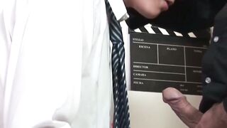 Twink takes facial cum after barebacking mature gay priest