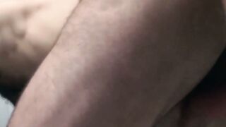 Inked muscle businessmen fuck doggystyle during office hours