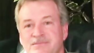 Older hairy man does solo interview and masturbates on cam