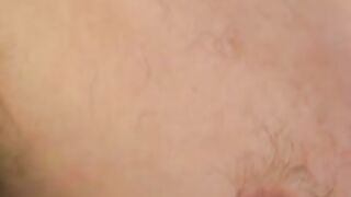Amateur shows off his hairy cock in an interview and jerks