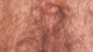 Amateur shows off his hairy cock in an interview and jerks