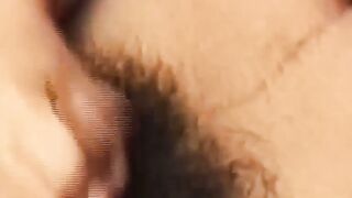 Small Asian amateur jerking his stiff little cock off