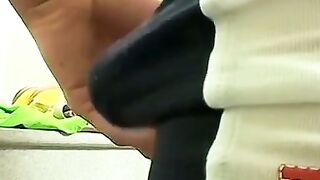 Joey Steels fills up his undies with cum after masturbation