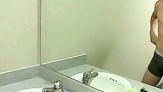 Joey Steels fills up his undies with cum after masturbation
