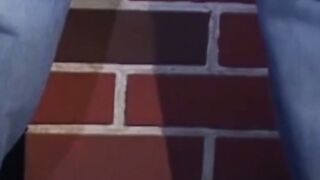 Tattooed man in uniform cant release himself from chains