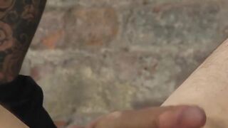 Tyler Jenkins blowing slaves cock and wax toturing his body