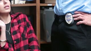 Latina Audrey Royal penetrated with two police cocks