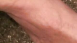 Mature hairy man masturbates after an interview and cums