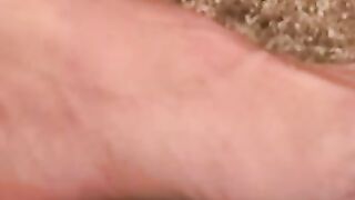 Mature hairy man masturbates after an interview and cums