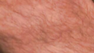 Mature hairy man masturbates after an interview and cums
