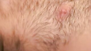 Mature hairy man masturbates after an interview and cums