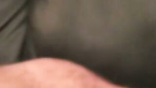 Mature hairy man masturbates after an interview and cums