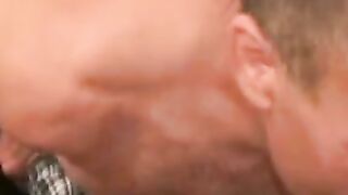 Mature hairy man masturbates after an interview and cums