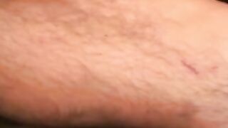 Mature hairy man masturbates after an interview and cums