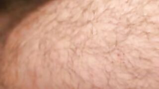 Mature hairy man masturbates after an interview and cums