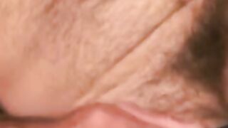 Mature hairy man masturbates after an interview and cums