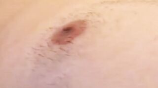 Amateur man pleasing himself with his big rough hands