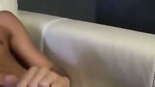 Horny gaystar JD lights up for a smoke and stroke