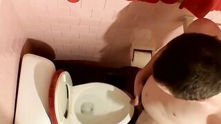 Guys came in and out of the bathroom to empty their bladders