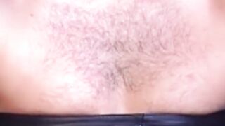 Man with muscles is restrained while only in his underwear