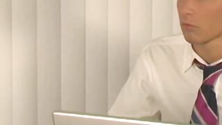 Twink lovers Blair Mason and Kaylo Riley enjoying anal sex