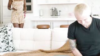XXX PERVERSION Ana Foxxx Catches Roommate Furiously Masturbating In Living Room, Smashes Him Into Hardcore Sex Frenzy