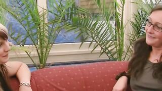 Sisterly Love Arousing German Teenagers in a Lewd Lesbian Threesome