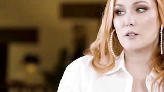 GIRLSWAY Ticklish Temptation  Maya Woulfes ThighSlapping, Gasmaking Rodeo with Busty Blonde Stepmom Taylor Gunner