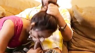 Indian Bhabhi Seduces College Friend with Passionate Kisses, Blows Him in Hotel Room