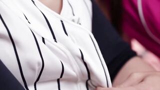 Slammin Slaves Abigail Mac pupils Mandy Muse with Baseball Bat in raunchy Threesome