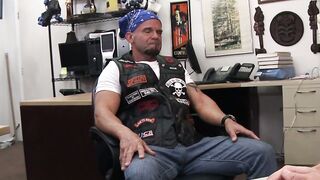 Biker Bonanza Hunky Asphalt Cowboy Trades His Ass for a Fat Paycheck