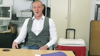 Corporate Delight Handsome Executive Blackmailed into Interracial Office Fuckfest